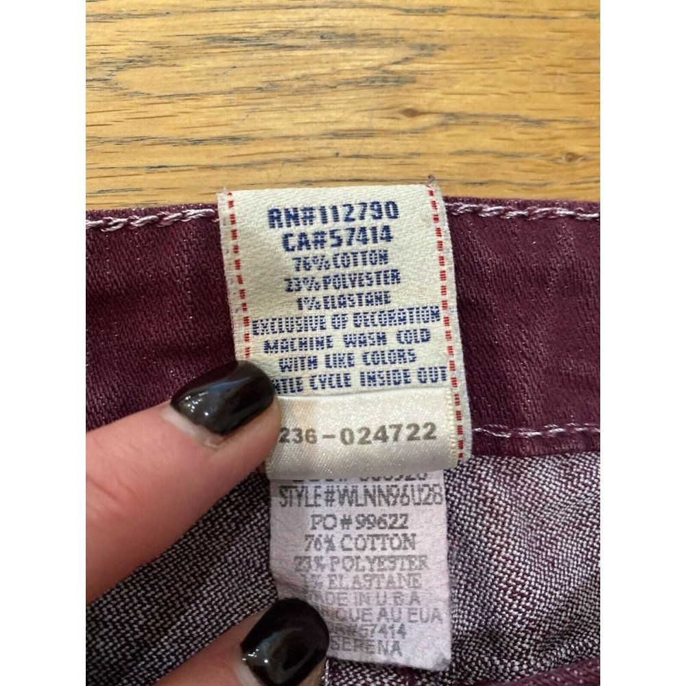 True Religion Serena Maroon Glitter Skinny Jeans - Picture 11 of 12